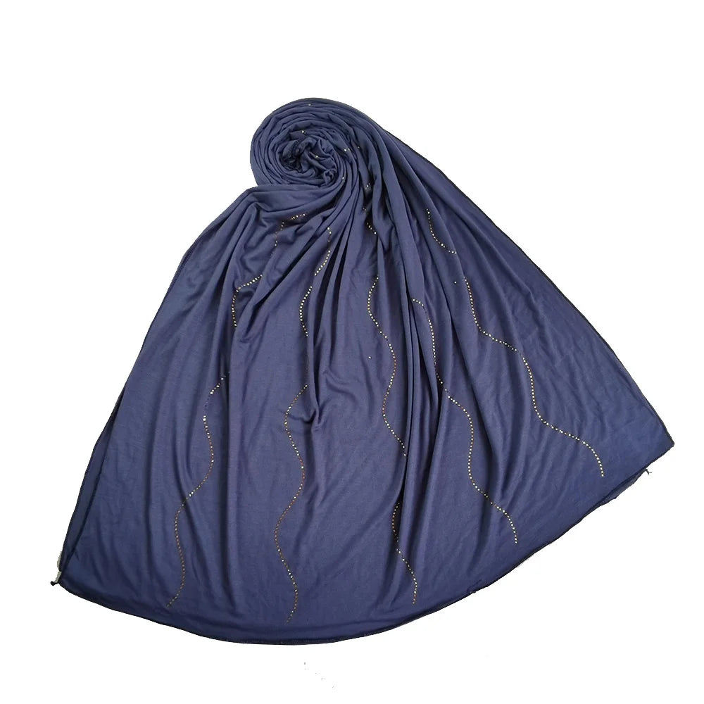Factory Direct Promotional Women Hijab Wholesale Jersey 80*180cm Muslim Cotton Plain Light Color Hijab Scarf