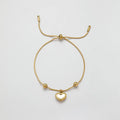 Trendy Waterproof Jewelry 18k Gold Plated Stainless Steel Heart Shape Shell Adjustable Bracelets for Women YF3053