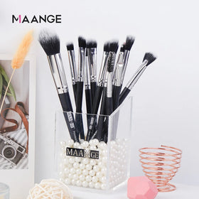MAANGE Black Classic Color 13pcs Wholesale Foundation blush contouring eyeshadow brush Concealer Eye Makeup Brush Set