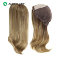 Wholesale Chinese Remy Hair Lace Front Wig Silky Straight Wave Medium Length Transparent Mono Top 14.5" Average Cap 130% Density