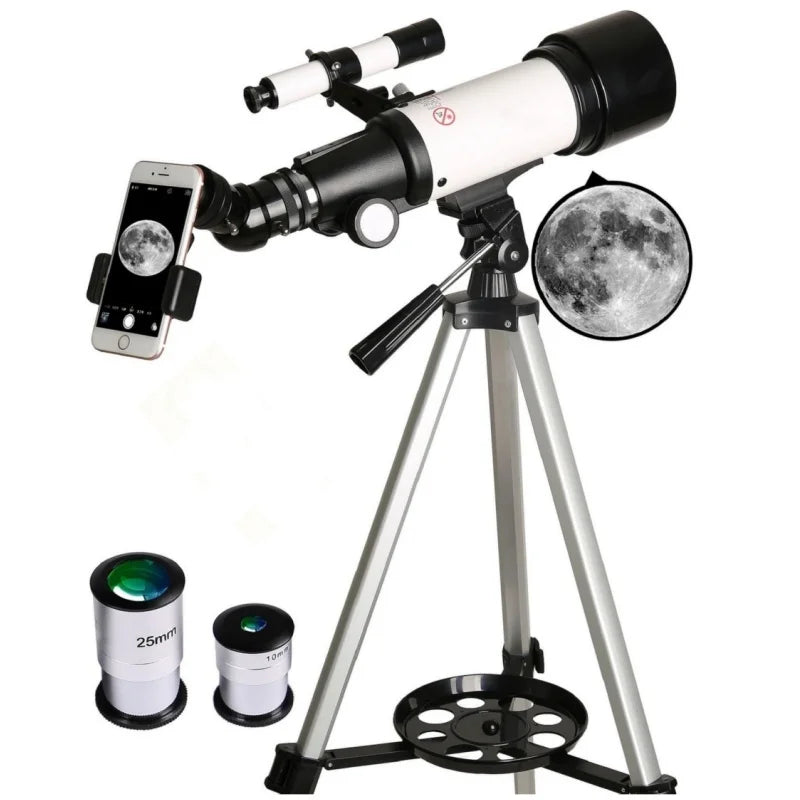 F40070M Monocular Astronomical Refracting Telescope for Kids Beginners Includes Carrying Bag & Phone Adapter Outdoor Telescope
