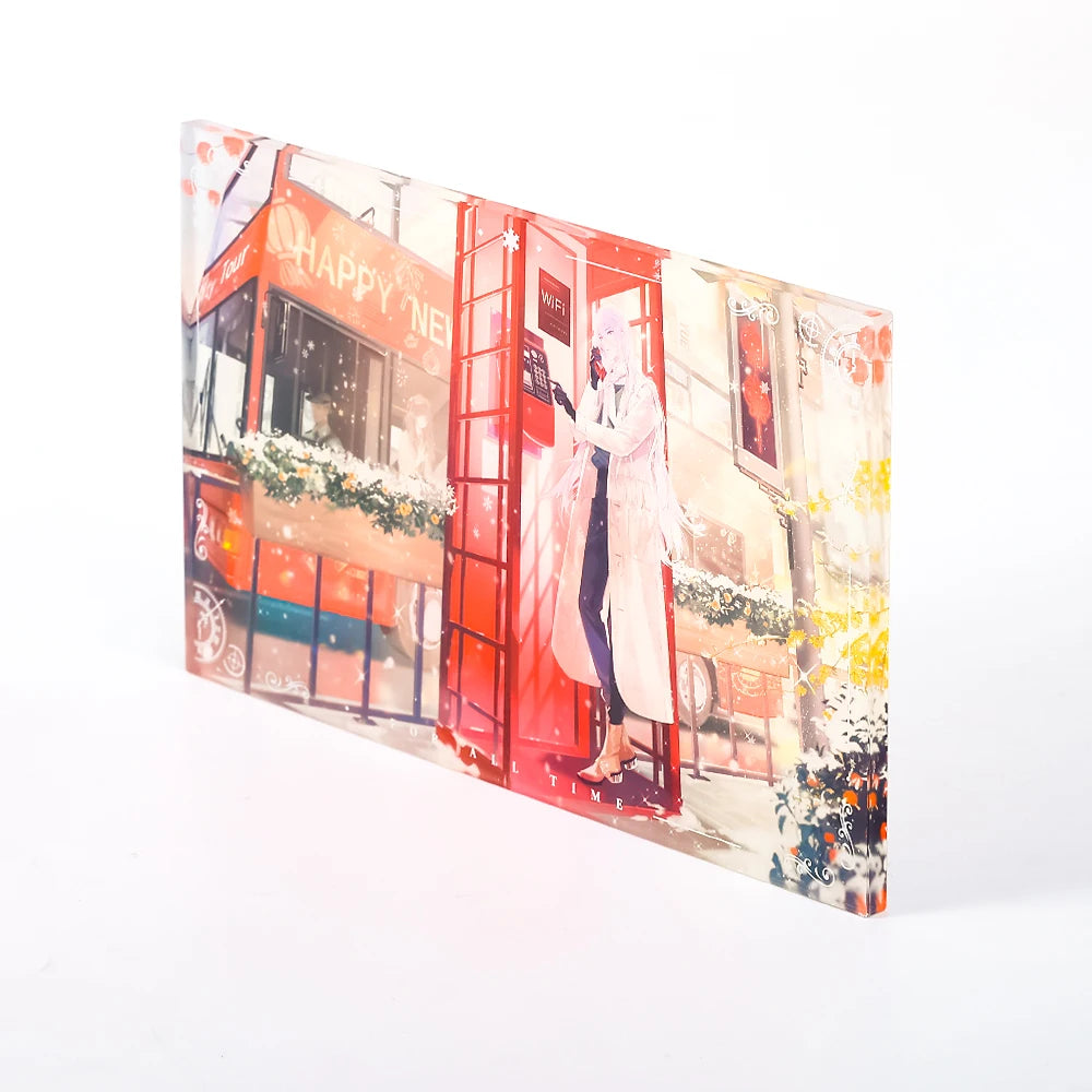 CNAWO Custom Printed Cartoon Anime Block Acrylic Clear UV-Printed Metal Block