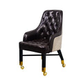 YH VIP Baccarat Comfortable Armchair Padded Seat Embroidery Logo Casino Poker Gaming Chair With Rolls