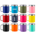 M9 Eco Friendly Products Custom logo Leak Proof Cup Tumbler12oz Metal 304 Stainless Steel Thermo Travel Coffee Mug with Handle