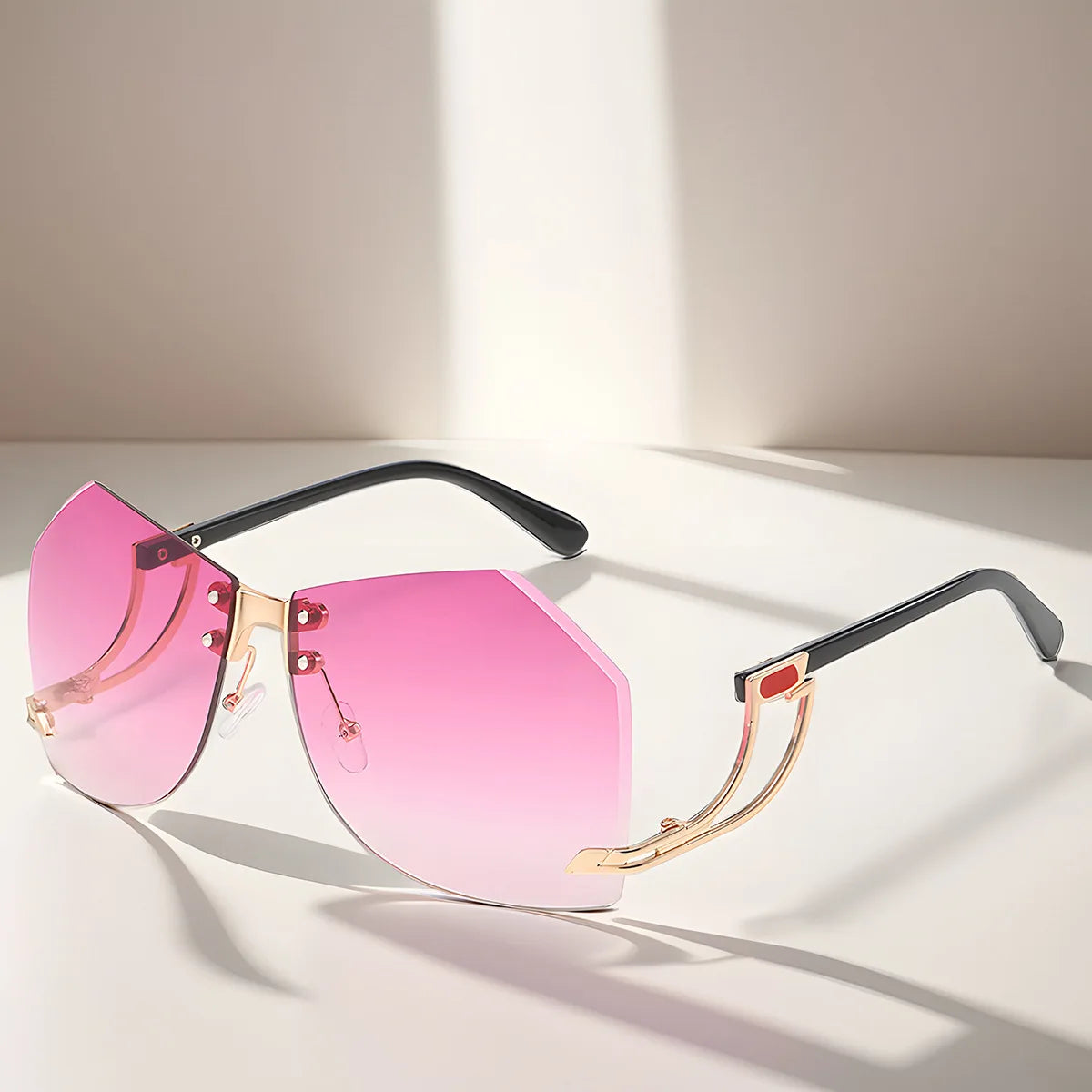 New Blue Polygon Sunglasses Custom Logo Fashionable Reflective Anti-Glare Driving Shades Square Frame Polarized Wholesale