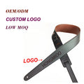 Double-sided Black Brown Soft PU Leather Bass Guitar Belt Strap