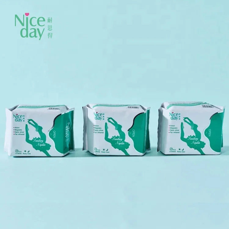 Private Label Daily Use Care Anion Panty Liner Niceday Ultra Thin Sanitary Napkin with Anion Soft Breathable 155mm in Stock