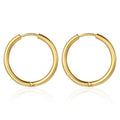 2021 New Trendy 14K 18k Gold Stainless Steel Women Hoop Earrings