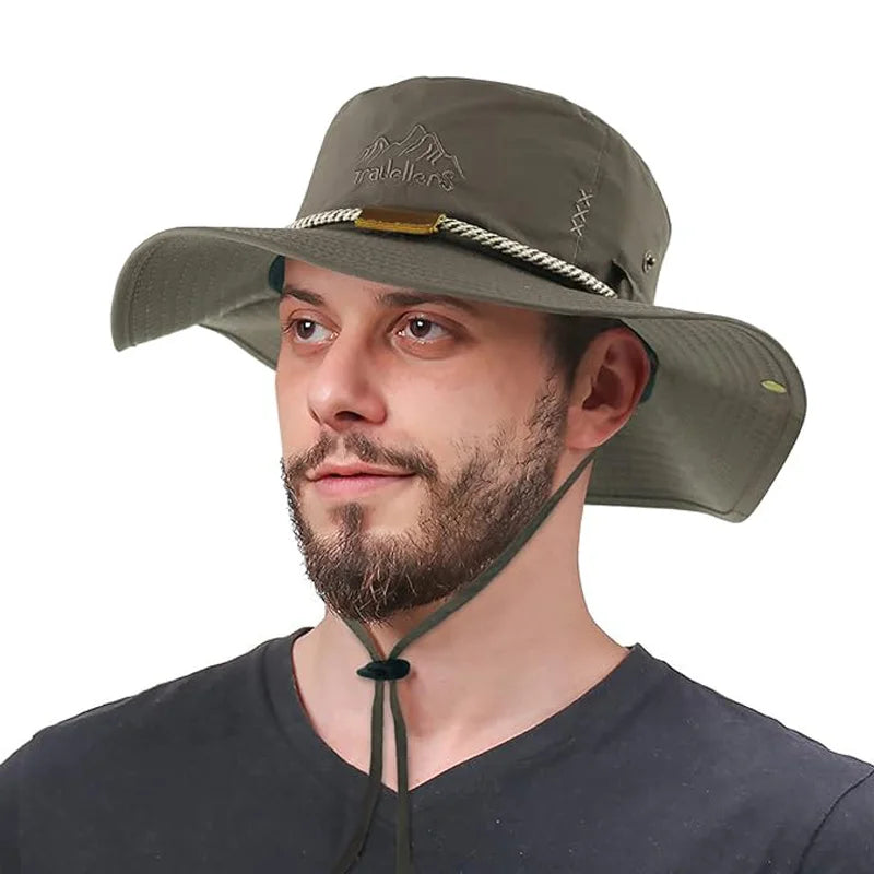 Wholesale Custom Logo Wide Brim Sun Hat Summer Bucket Hats With UV Protection UPF 50+ Fishing Hiking Beach Hats for Women Men