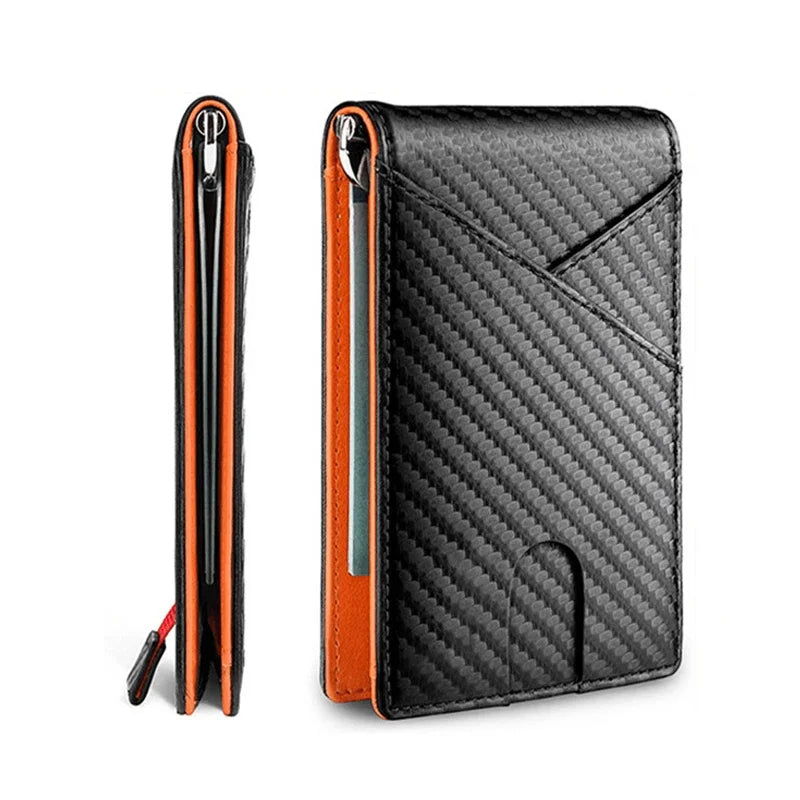 Rfid Bank Credit Card Holder Mens Wallets Carbon Fiber Wallet for Men Thin Slim Bank Cardholder Case Luxury Money Bag Male Purse
