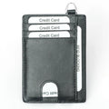 2026 Factory Direct Sale Genuine Leather Anti Rfid Wallet Credit Atm Card Covers Holder with D Shape Buckle Popular Style