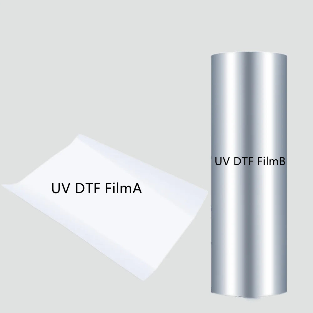 Ocbestjet A3 PET Film a B UV DTF Transfer Film to Glass Ceramic Metal Phone Case for UV DTF Printer