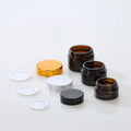 10g 20g 30g 50g Empty Amber Brown Glass Jars Refillable Travel Cosmetic Containers for Face Cream Lotion Skin Care Creams