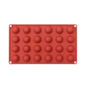 Handmade Chocolate round 6 Holes Silicone Mold Jelly Pudding Half Circle Baking Mold Shape for Cake Cake Tools