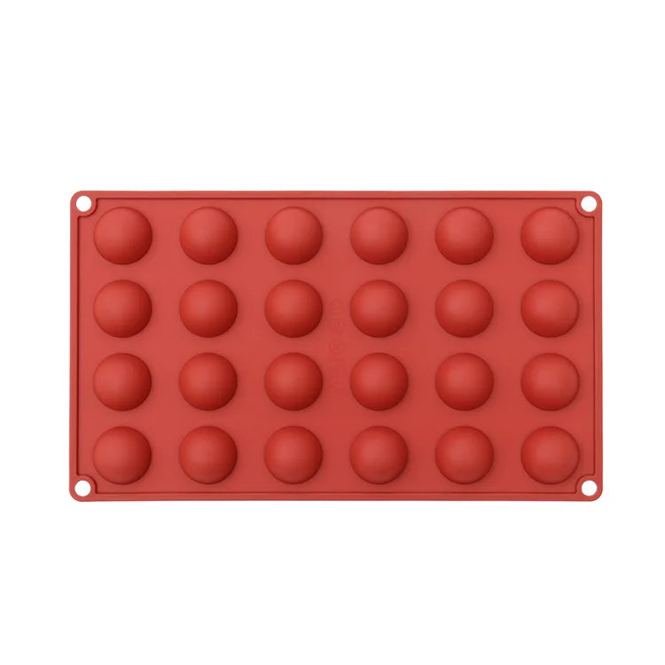 Handmade Chocolate round 6 Holes Silicone Mold Jelly Pudding Half Circle Baking Mold Shape for Cake Cake Tools