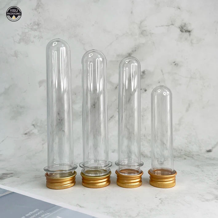 Wholesale 40ml Custom OEM clear Plastic Tube with Silvery Cap