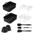 Food Grade Ninja AF400UK Thick Rectangular Non Stick 9-in-1 Set Air Fryer Silicone Pot Liners for Ninja Dual Air Fryer Pan