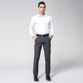 Stretchable Cotton Spandex Man Suit Pants Black Blue OEM Sea Anti Style Time Fly Fabric Zipper Work Air Flat Color Feature Type