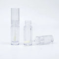 Ready to Ship Clear Round 2ML Lipgloss Tubes Clear Custom Logo Plastic PETG Makeup Lipgloss Bottle Empty Cosmetic Packaging
