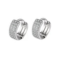 925 Sterling Silver Round Hoop Earrings for Women Shiny CZ Gold Silver Pearl Jewelry Trendy Cute Wedding Party Gifts Gold Plated