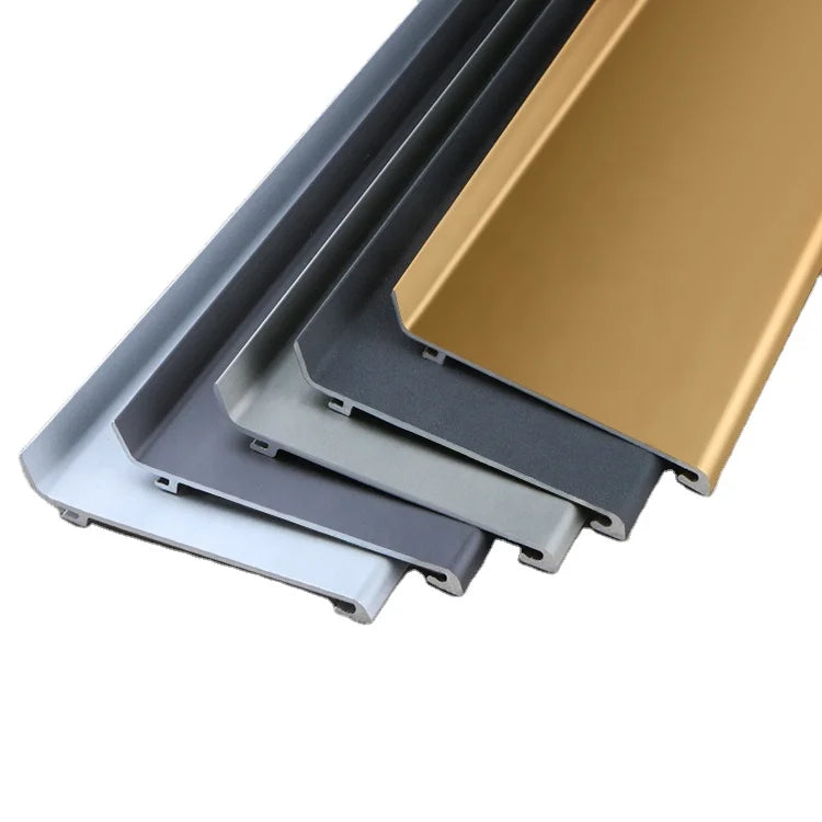 Beautiful Colors Skirting Board Witn PVC Install Base Aluminium Profile Wall Skirting Metal Baseboard Waterproof Floor Molding