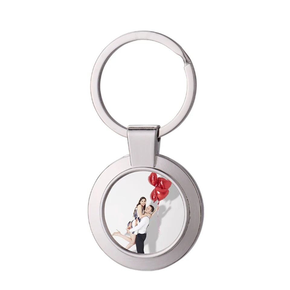 Manufacture Metal Charm Keychain Sublimation DIY Picture Key Holders Special Commemorative Photo Keychain