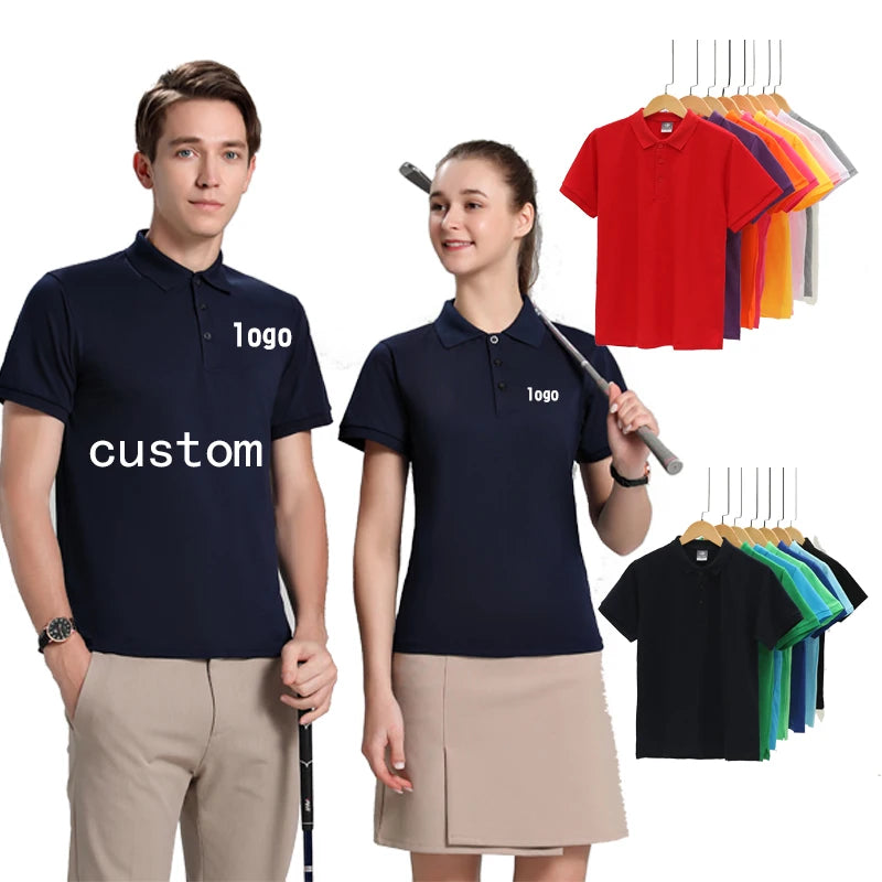 Custom Embroidered Print Logo Polo Shirts Plain Mens T Shirt Polo