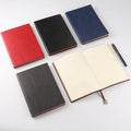 Wholesale Custom Logo Softcover PU Leather Writing Notebook Plain Daily Journal A6 A5 B5 112 Sheets Lined Office Diary