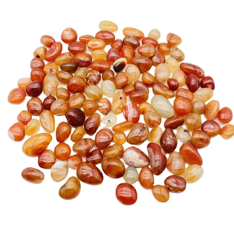 Wholesale Natural Best Quality Carnelian Gravel Healing Red Agate Crystal Tumbled Stone For Fengshui