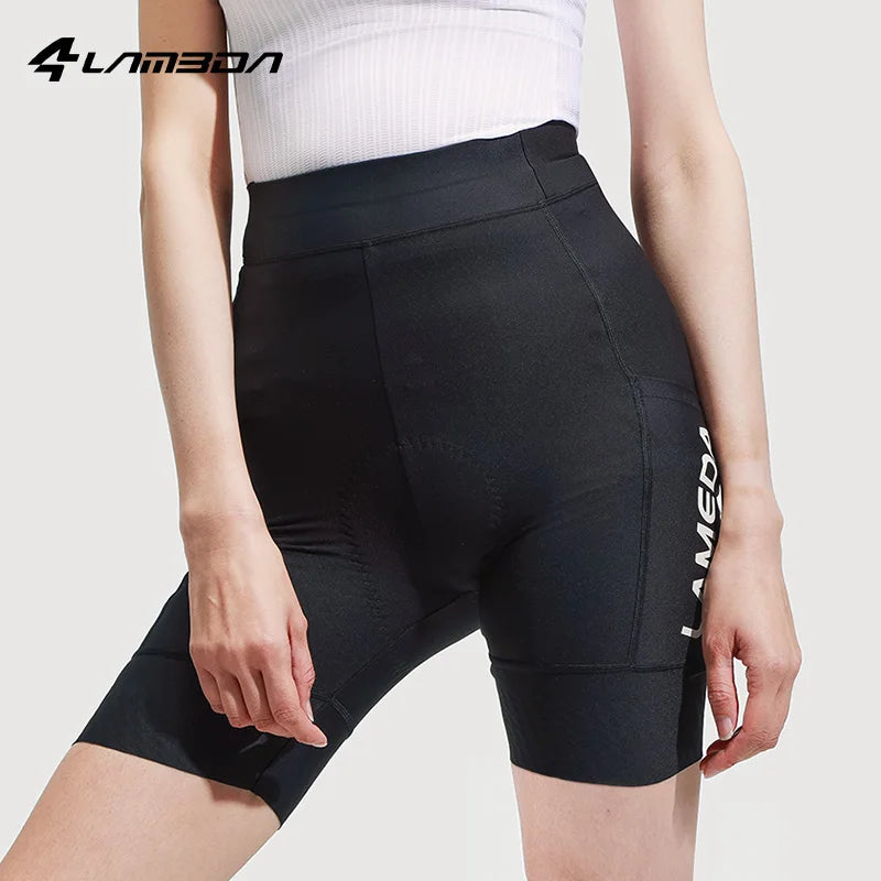 High End Black Color Custom Logo Women Pro Bicycle Clothes Shockproof/ Breathable UV Protection Cycling Shorts