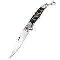 Mini Pocket Folding Knife Stainless Steel Blade Push Button OEM Customizable Wholesale Knives for Camping Utility Resin Handle