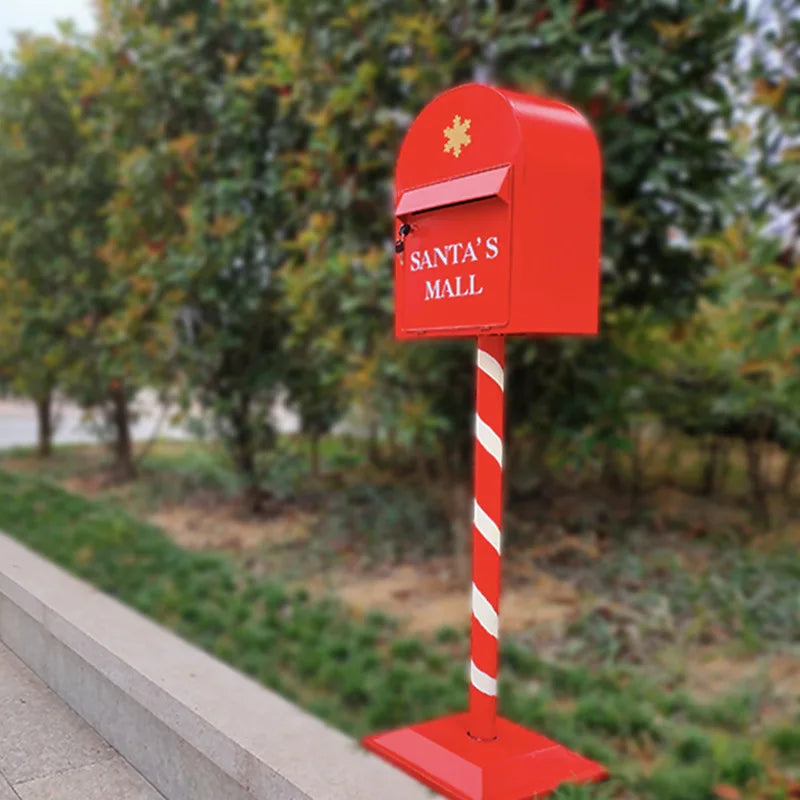 Christmas Post Box Standing Post Mailbox Letters Decorative Santa  Post Box