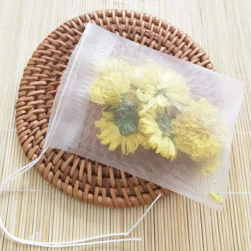 8*10cm Food Grade Nylon Tea Filter Bag With Drawstring