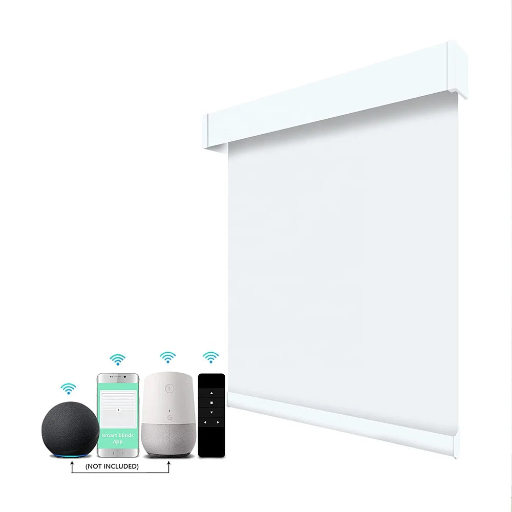 Manufacturer Zigbee Alexa Mattter Battery Motor Remote Control Automatic Electric Smart Window Motorized Roller Shades Blinds