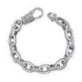 High Quality Hip Hop Jewelry Ice Out Men's Cuban Chain Silver Plated Brass Zircon Geometric Wedding Party Gift Bracelet