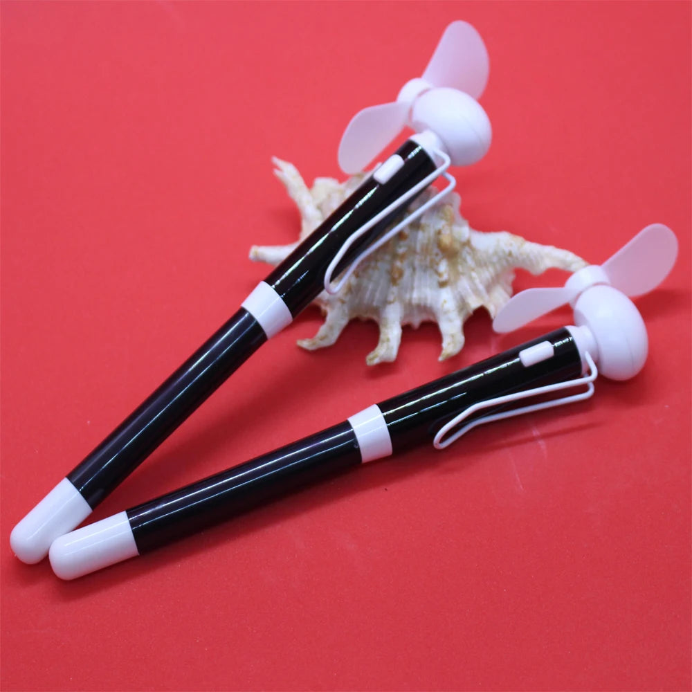 High Quality Ballpoint Pens with Small Cooler Fan Multi-Use Battery Operated for Promotions Composed of Metal and Plastic