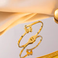 Wholesale Stainless Steel Jewelry Set Gold Plated butterfly Jewelry Set
