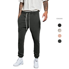 Men's Fitness Cotton Trousers Cargo Pants Sports Running Training Boot Cut Sweatpants
