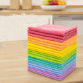 Large Stock 10 Color Microfiber Cleaning Towels Household Warp Knitted Towels 80% Polyester 20% Polyamide Made in China