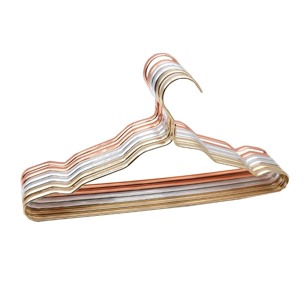 Modern Gold Multi Metal Clothes Tree Coat Rack With Grey Swimwear Cloth Robe Towel Hangers-for Wardrobe and Kitchen Use