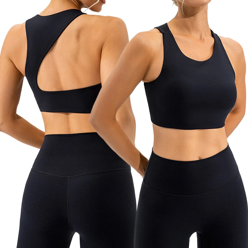 Ladies High Impact Shockproof High Stretch Beauty Back Yoga Top Women Gym Sports Bra