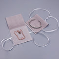 Wholesale Hot Sale OEM Flap Envelope8.5*8.5cm Gift Jewelry Packaging High Quality Polyester Ribbon Wedding Fashion Jewelry Pouch