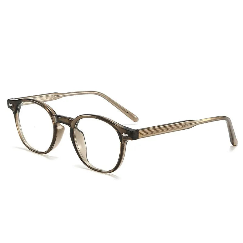 2025 Vintage TR90 Oval Eyeglasses Frames for Women Custom Logo Ins Style Diamond Face Shape Computer Compatible Myopic Glasses