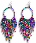 2025 Crystal Fashion cheap 24k gold extra large hoop earring seed beaded stud earrings