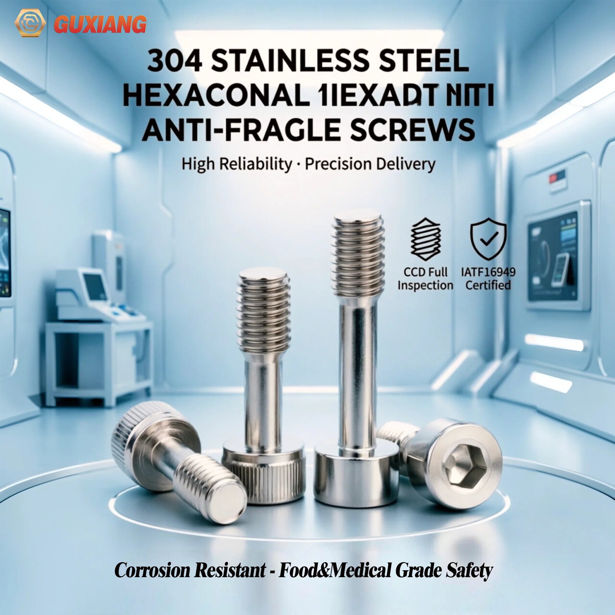 304 Stainless Steel Metric Anti-Loosening Hex Socket Cap Screws (M2-M20) Fastener Never Lets Go for Every Demanding Industry