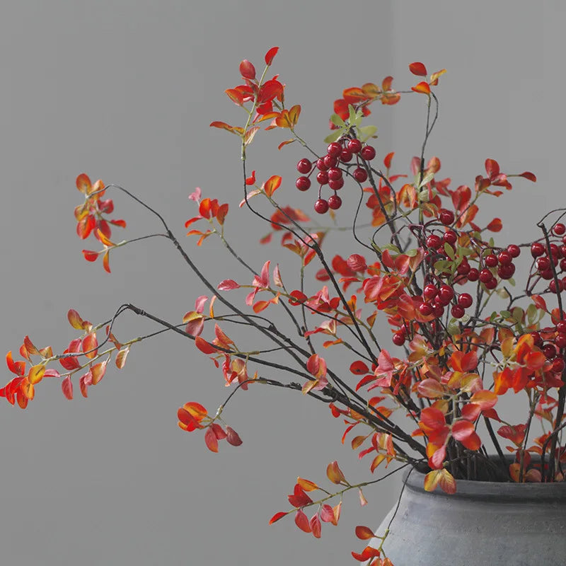 R410 Hot Seller Red Leaves Artificial Plant Room Indoor Decorative Flowers and Plant