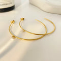 Stainless Steel Micro Inlaid Zircon 46MM Fine C HOOP Earrings Stainless Steel Earrings Wholesale