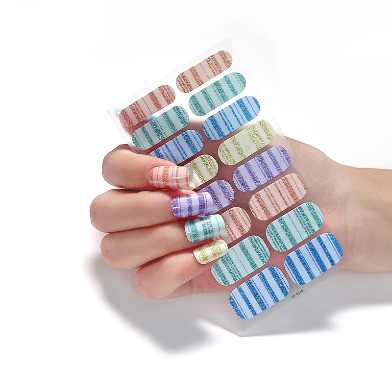 Beautysticker Factory Wholesale Shining UV Gel Nail Art Decoration Nail Polish Sticker Supplier