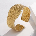 Wholesale Exaggerated PVD 18K Gold Plated Stainless Steel Multilayer Widen Geometric Leaf Snake Cuff Bracelets Bangles Women