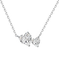 Dylam S925 Sterling Silver Necklace 18K Gold Plated Wholesale Zirconia Double Heart Shape Necklaces Pendant Earring Ring Set